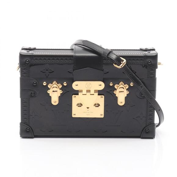 LOUIS VUITTON Handbags - Louis Vuitton Petite Malle Shoulder Bag/Handbag, Leather, Vernis, Women's, Bl...